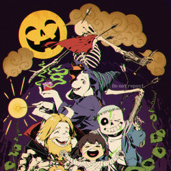 This is a pixiv picture whose title is UNDERTALE Halloween! 3.