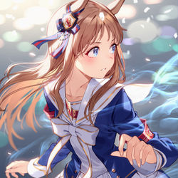 This is a pixiv picture whose title is グラスワンダー.