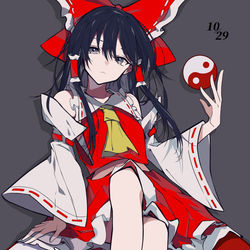 This is a pixiv picture whose title is 灵梦-Reimu.