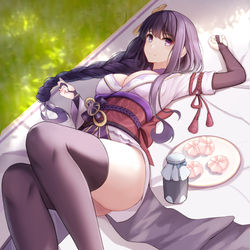 This is a pixiv picture whose title is 雷電将軍.