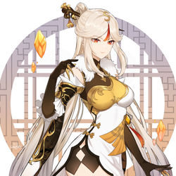 This is a pixiv picture whose title is Ningguang.