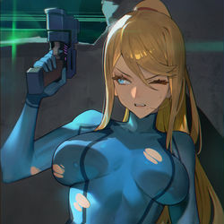 This is a pixiv picture whose title is samus aran.