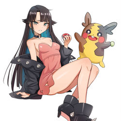 This is a pixiv picture whose title is Flor cosplaying Marnie.