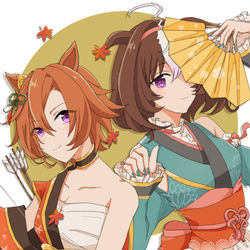 This is a pixiv picture whose title is 流鏑馬オペラオー＆奉納舞メイショウドトウ.