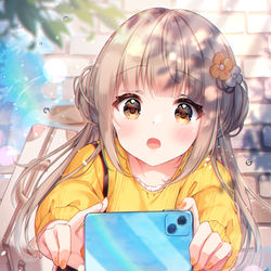This is a pixiv picture whose title is 虹のおすそわけ🌈.