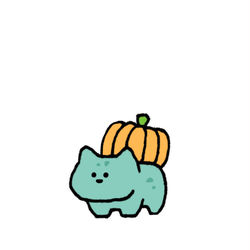 This is a pixiv picture whose title is no.1460 『 フシギダネ(ハロウィンのすがた) 』.