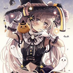 This is a pixiv picture whose title is 魔女っ子ハロウィン.