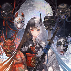 This is a pixiv picture whose title is 逢魔ヶ時.