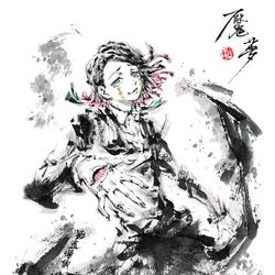 This is a pixiv picture whose title is 【極道畫師】魘夢.