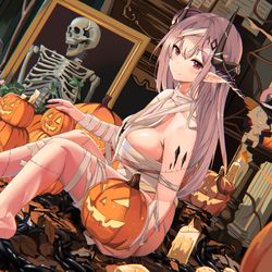 This is a pixiv picture whose title is happy halloween.
