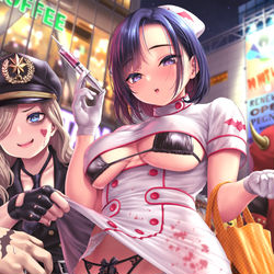 This is a pixiv picture whose title is ハロウィンナースJKさん.
