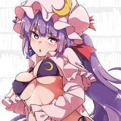 This is a pixiv picture whose title is 中身だけ水着のパッチェさん.