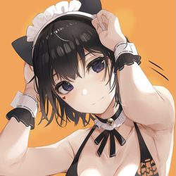 This is a pixiv picture whose title is 「似合ってるのかな…？」.