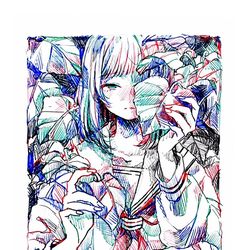 This is a pixiv picture whose title is "気づいてほしいの".