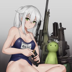 This is a pixiv picture whose title is カエデさん銃器メンテン.