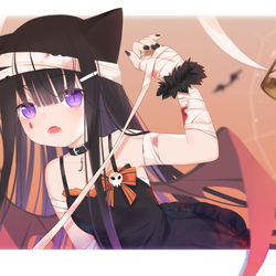 This is a pixiv picture whose title is treat or trick.