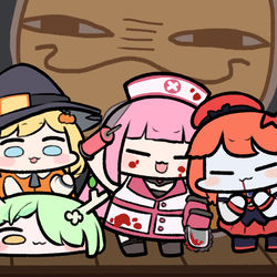 This is a pixiv picture whose title is hololive English 🎃 happy hallow.