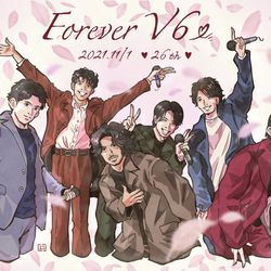 This is a pixiv picture whose title is V6ありがとう💐.