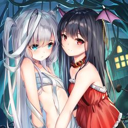 This is a pixiv picture whose title is ハロウィ百合.