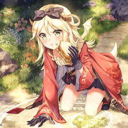 This is a pixiv picture whose title is ドラゴニュートの悩み.