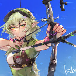 This is a pixiv picture whose title is 妖精弓手.