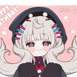 This is a pixiv picture whose title is Reimu Birthday.
