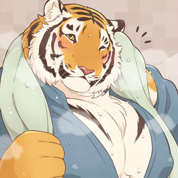 This is a pixiv picture whose title is 次お風呂どうぞ.