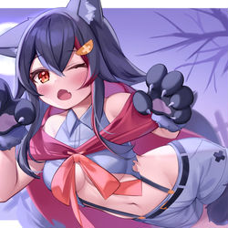 This is a pixiv picture whose title is オオカミミオしゃ.
