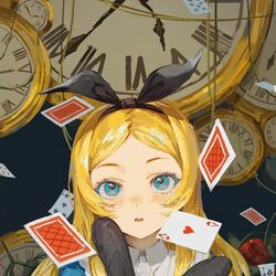 This is a pixiv picture whose title is Alice in wonderland.