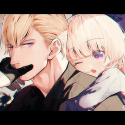 This is a pixiv picture whose title is 抱抱爹地.
