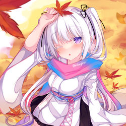 This is a pixiv picture whose title is 紅葉.