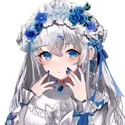 This is a pixiv picture whose title is 青白.
