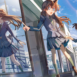 This is a pixiv picture whose title is 第五人格×名探偵コナン.