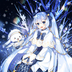 This is a pixiv picture whose title is 【お仕事】サブビジュアル【雪ミク2021】.