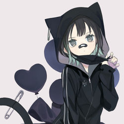 This is a pixiv picture whose title is 黒にゃんこ.