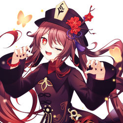 This is a pixiv picture whose title is 胡桃祈願.