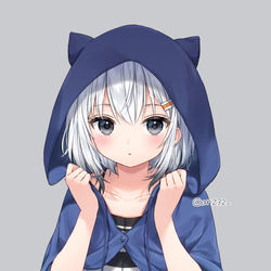 This is a pixiv picture whose title is 白髪ちゃん.