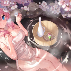 This is a pixiv picture whose title is 泡温泉吗.