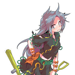 This is a pixiv picture whose title is やられ姫虫百々世立ち絵修正.