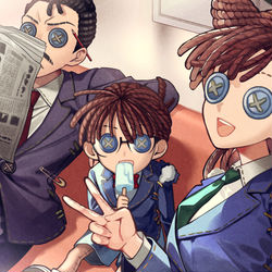 This is a pixiv picture whose title is 【Ⅰ】『第五人格』×『名探偵コナン』.