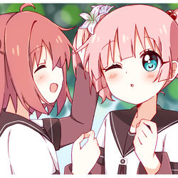 This is a pixiv picture whose title is ちなつちゃんお誕生日おめでとう絵.