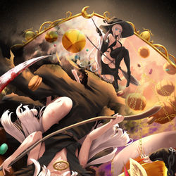 This is a pixiv picture whose title is ハロウィン・ル・フェ.
