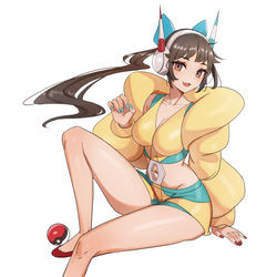 This is a pixiv picture whose title is Satomi Cosplaying Elesa.