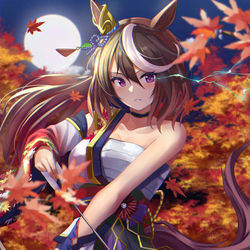 This is a pixiv picture whose title is 皓月の弓取り.