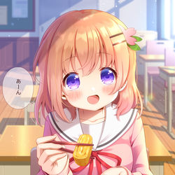 This is a pixiv picture whose title is 卵焼きくれるココアさん！.