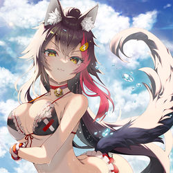 This is a pixiv picture whose title is 水着大神ミオさん.