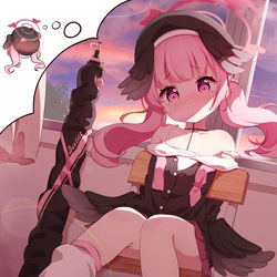 This is a pixiv picture whose title is 妄想中。。。.