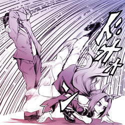 This is a pixiv picture whose title is 猛バに注意.