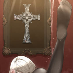 This is a pixiv picture whose title is 丽塔—浴.