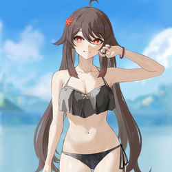 This is a pixiv picture whose title is hutao.